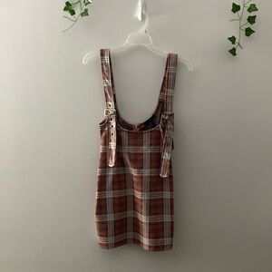 Woman’s plaid skirt